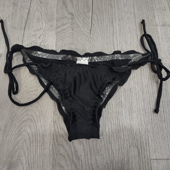 Coqueta Black Swim Bottoms - Picture 1 of 4